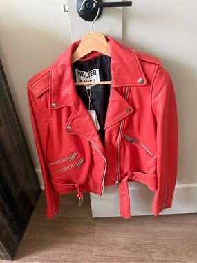 Walter Baker Red Leather Jacket